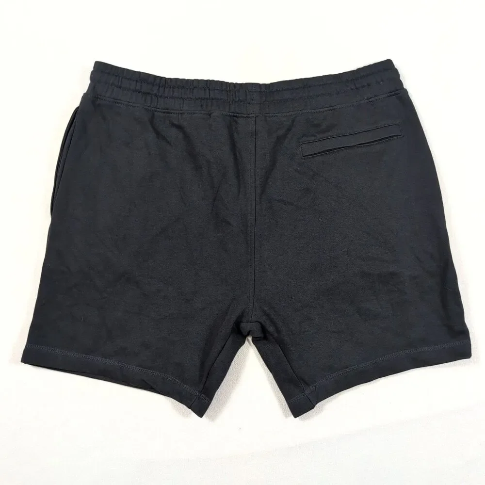 Gymshark Crest Shorts Men’s XXL Black Logo Soft Pockets 6” Inseam Fleece Sweat